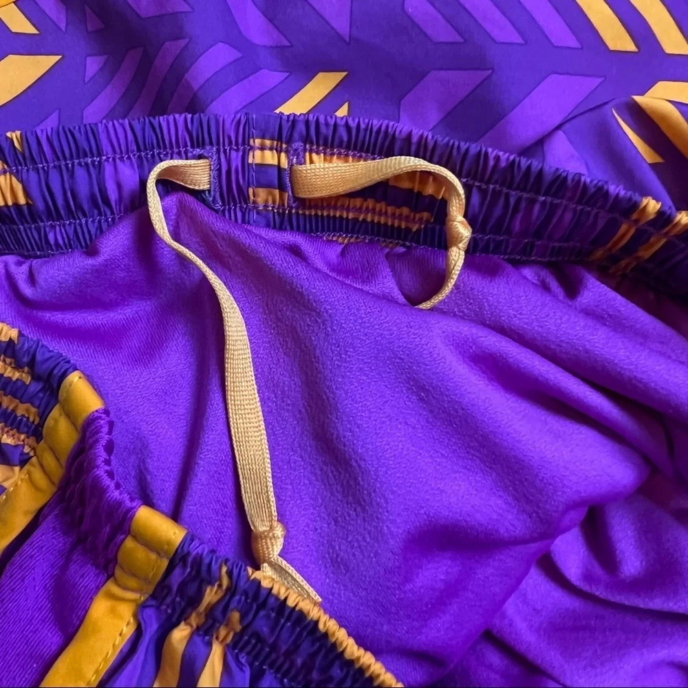 Nike Dri-Fit Purple and Orange Printed Tempo Shorts. Size Small. EUC.